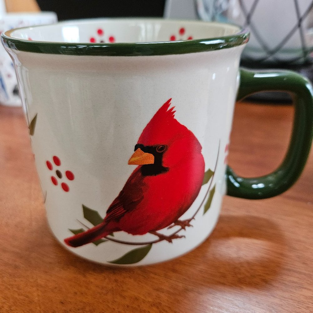 beautiful temptation cardinal mug never used in original box